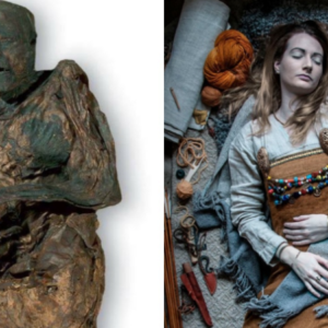 The Huldremose Woman, 2nd Century BC. Found In A Peat Turf At Huldremose In Denmark.