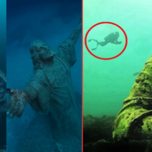 Giant statue found under the ice of Antarctica