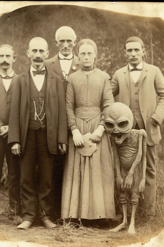 The alien “mysterious smile” and the human Panιcкed expression in a pH๏τo taken in 1570, have been found and restored.