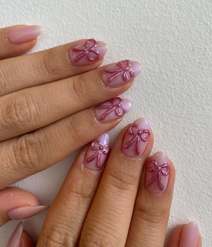 bow nail art trend 