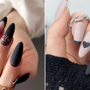 35+ Gorgeous Black and ɴuᴅᴇ Nail Art Designs You Need to Try