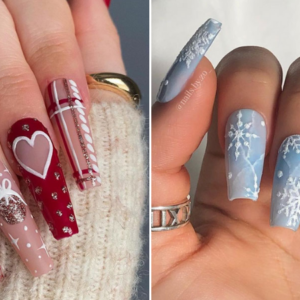 Cute Winter and Christmas Nail Ideas : Part I