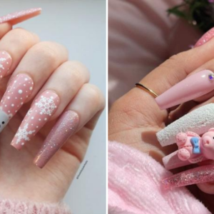 40 Pink Christmas Nails to Show Your Holiday Spirit in 2023