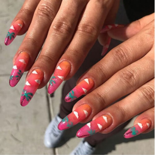 Acrylic summer nails design