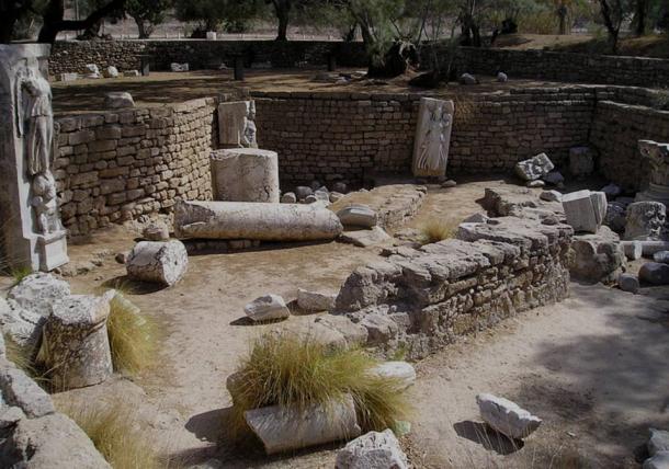 Ancient ruins in Ashkelon national park, Israel