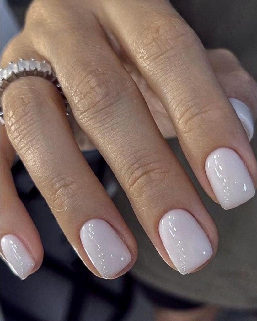 White Bright Summer Nails