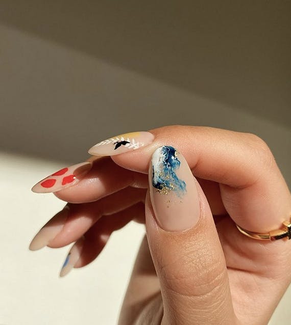 ocean nail art