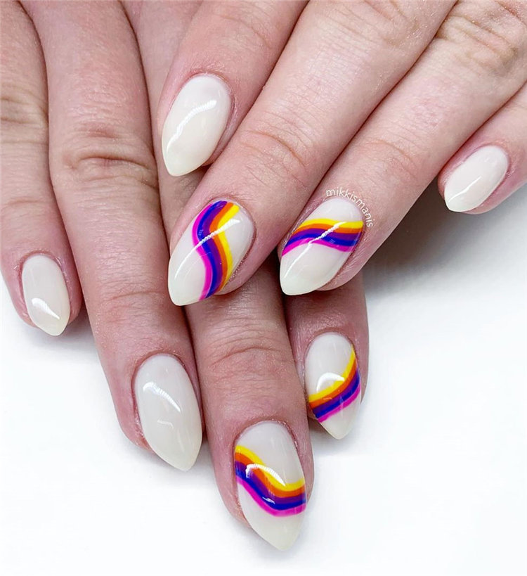 Nails 2021 trends, to give you some nail ideas, we have found 50 simple and classy nails design for women. If you want to wear a new nail shape or color, you can browse our website from time to time. #naildesigns#nailsspring #nailideas