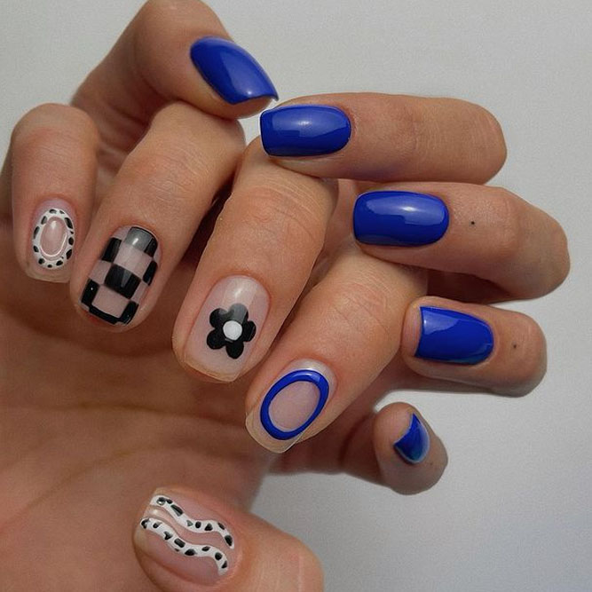 Royal Blue Short Mani