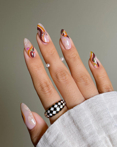 ʙuттerfly nails with fall season colors