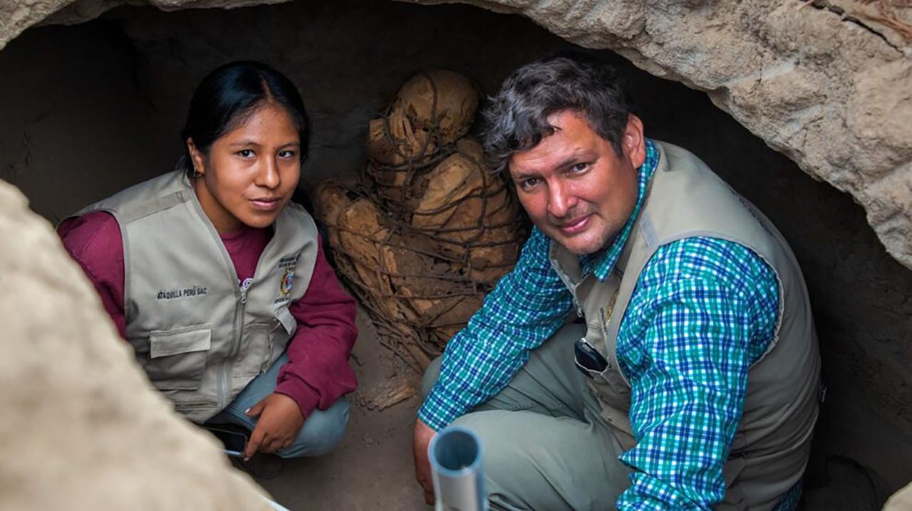 The team of Archaeologists from Peru's Universidad Nacional Mayor de San Marcos found a mummy at Cajamarquilla