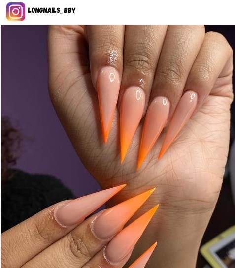 ombre stiletto nail design