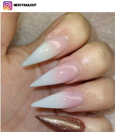 ombre stiletto nail polish design