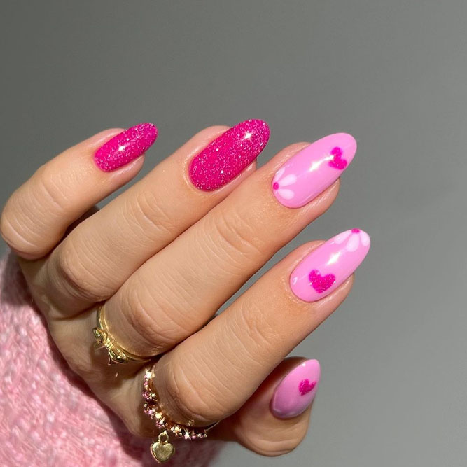 Barbiecore Nails