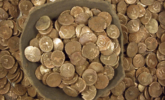 Buried Treasure: 840 Iron Age gold coins in the Wickham Market Hoard in England