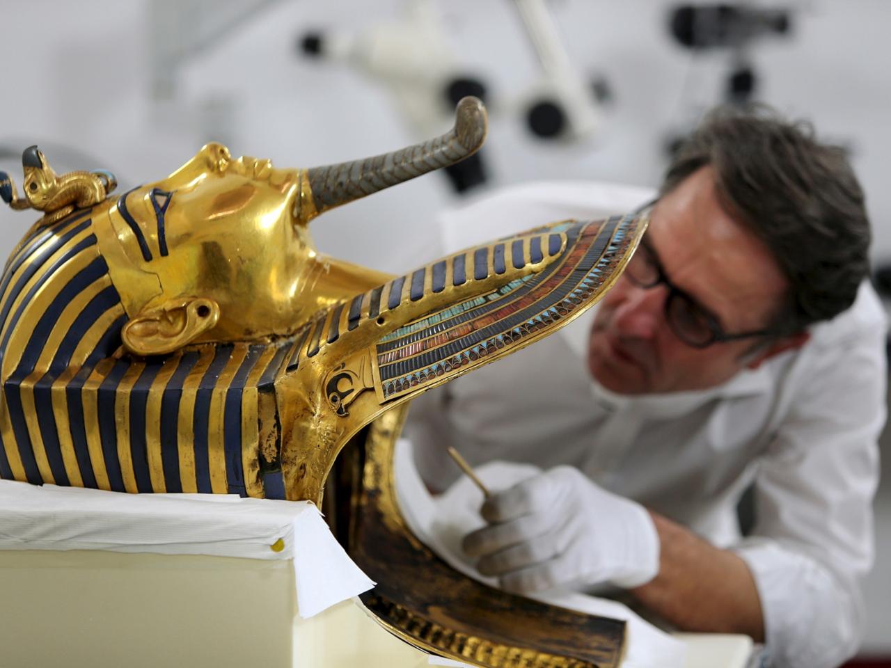 King Tut's Beard Is Back, With Help From a Little Beeswax