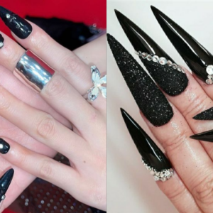 17 Black Glitter Nail Ideas for a Sophisticated and Sparkly Mani