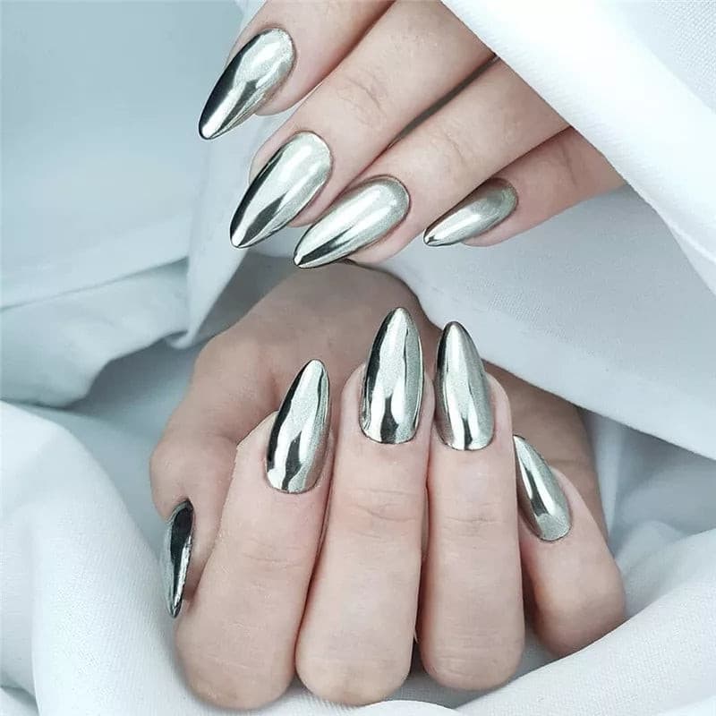 Buy Silver Mirror Chrome Nail Powder at the Lowest Price in India!