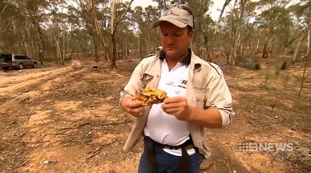 Mr Brown said the first thing he did was 'crack a can' to celebrate his huge find