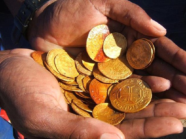 Diamond miners find 500-year-old shipwreck loaded with £9million of gold in the Namibian desert 