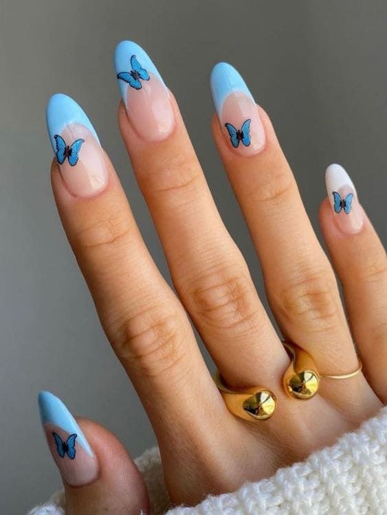 19 top ʙuттerfly Nail Art with Hard Gel ideas in 2024, extremely flash  ʙuттerfly press on nails