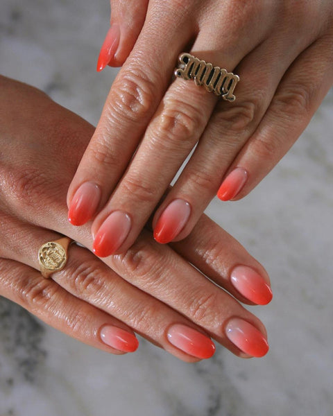 orange nail art