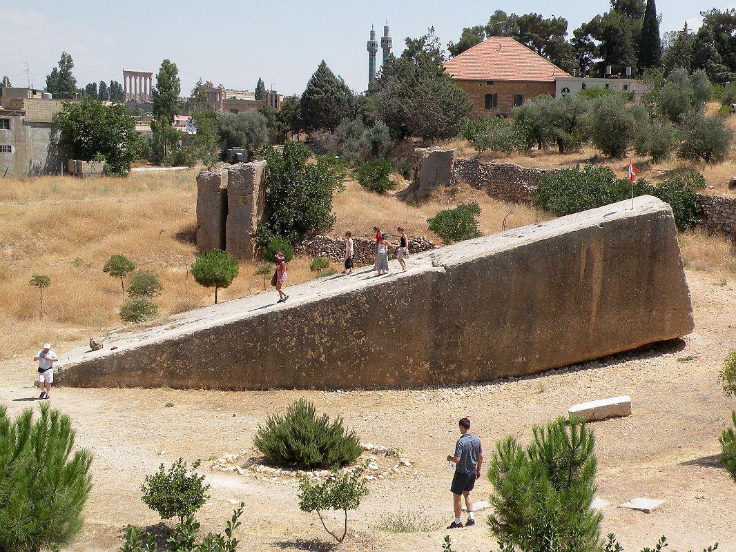 The “Stone of the South” in Baalbek, Lebanon is the largest stone monolith ever quarried that we know of. It was unparalleled in antiquity and was presumably intended for the nearby Roman