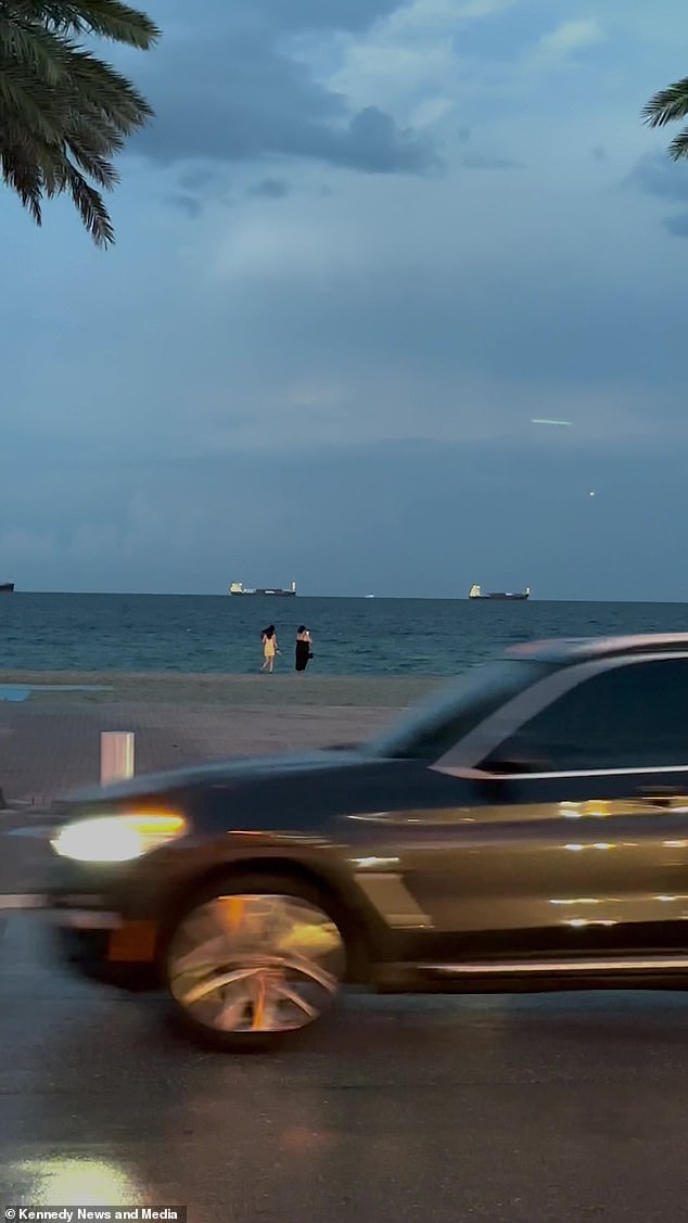 A Boston man was on a family holiday in Florida when he caught sight of a 'UFO' soaring through a thunderstorm at 2,000mph