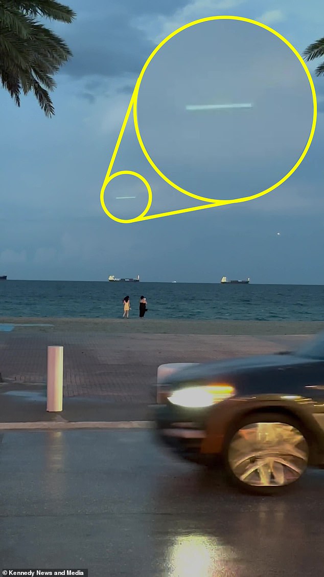 Circled here is the UFO 29-year-old Carmen Rich claims to have sighted