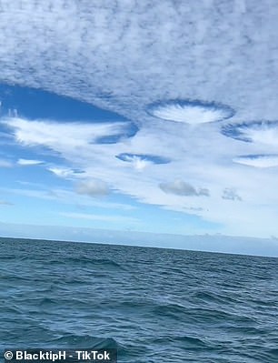 BlacktipH, an online saltwater fishing show whose YouTube channel boasts over 1,000,000 subscribers, posted its own video of the clouds from below as they occurred