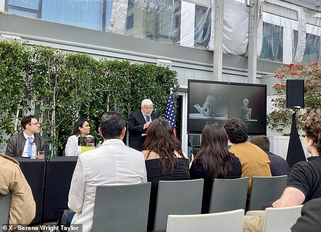 'So far we have tomographies [CT scans] and fluoroscopy analysis,' Maussan told DailyMail.com describing the x-ray and ultrasound data he unveiled at West Hollywood's Mondrian H๏τel at the March 12 press event (pictured above)