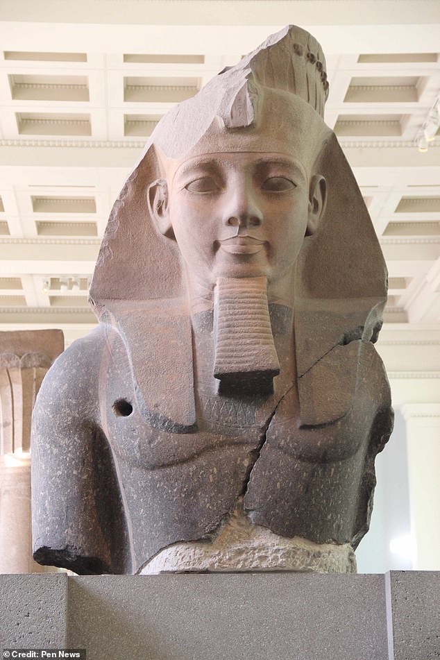 The statues of Ramesses II have a more delicate forehead and lips and a chin that are more pronounced, making the features in the image ' insufficiently reliable'