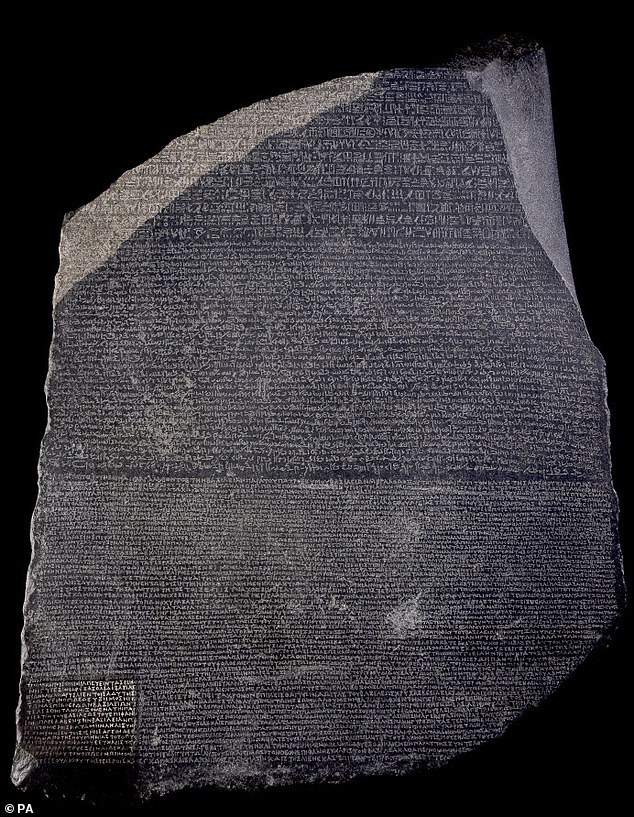 The knowledge of how to read and write hieroglyphs had long been forgotten ¿ but in the years of the 19th century, scholars used the Greek inscription on the Rosetta stone to decipher them