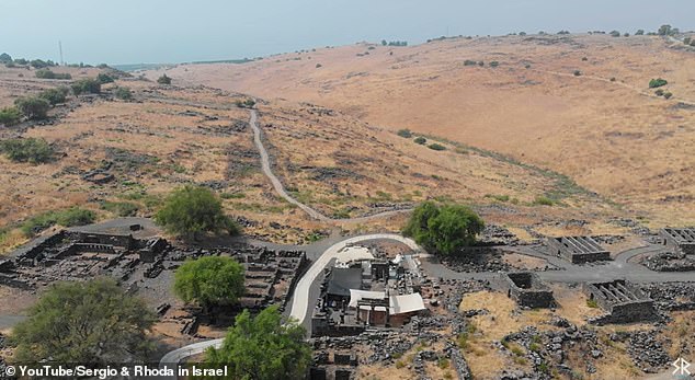 Archaeologists excavating a synagogue built in 380AD uncovered ruins of an earlier temple hiding beneath the floor.  Experts have suggested that the path leading to the temple was walked by Jesus more than 2,000 years ago