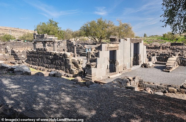 The third century synagogue was discovered in 1905 in what is now known as Korazim National Park. The structure was built from basalt stones and decorated with Jewish motifs