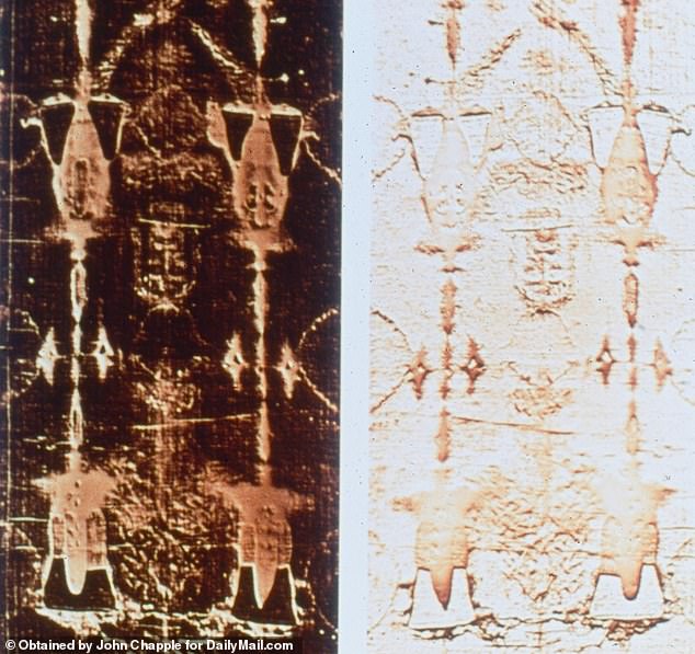 Italian researchers used a special X-ray technique to look at how the Shroud of Turin's threads (pictured) have aged, revealing it was manufactured around the time of Christ