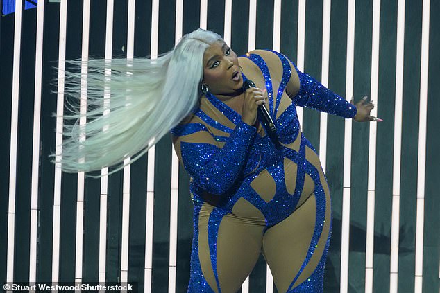 Stunning: She worked her magic for the crowds as she danced around stage with her team behind her