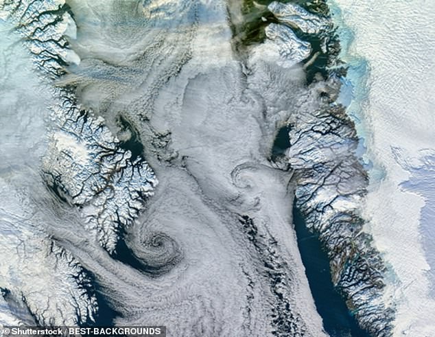 Scientists discovered a submerged microcontinent in between Canada and Greenland that formed 60 million years ago. Pictured: The Davis Strait where the microcontinent was discovered