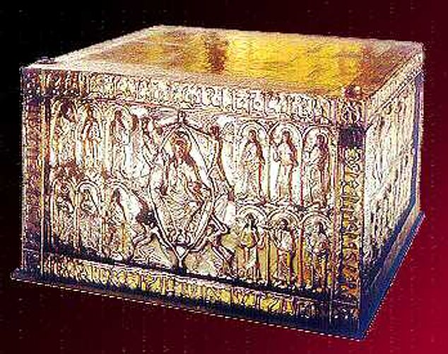 The sudarium is in the Arca Santa, an elaborate reliquary