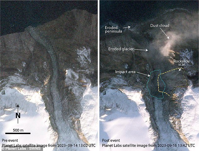 The mega-tsunami destroyed roughly 0,000 worth of infrastructure at an unoccupied research station on Ella Island, but no one was hurt