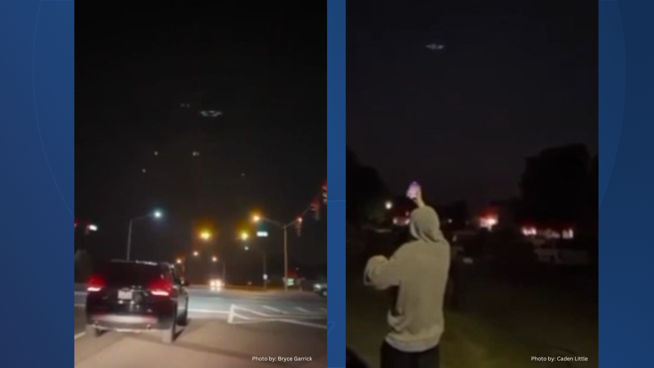 Strange lights captured on video late Wednesday night appear to be a hoax