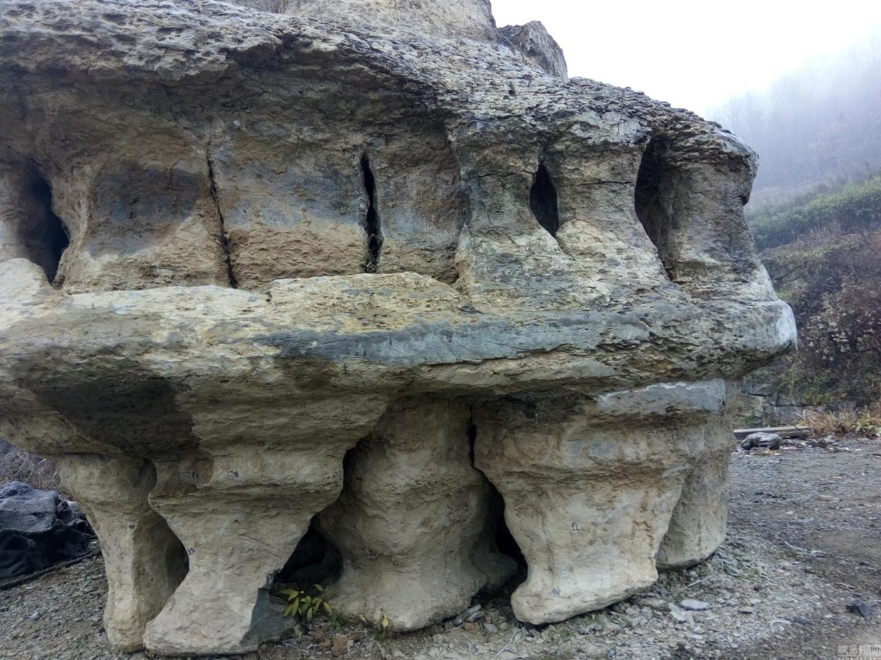  The six-tonne 'UFO stone' needed to be craned out of the earth