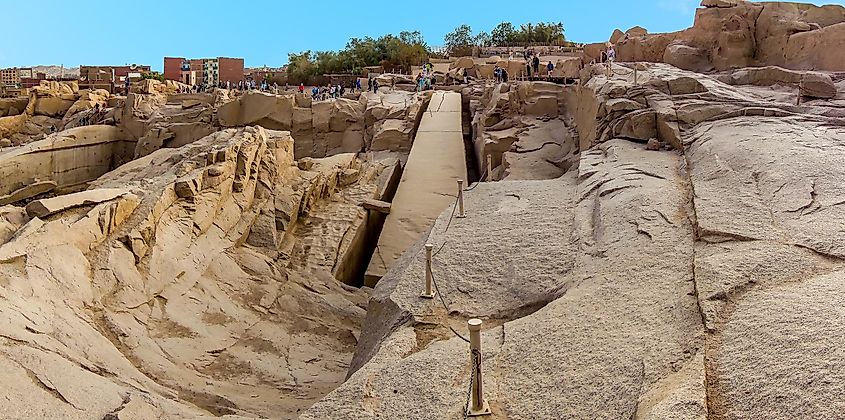 Unfinished obelisk in a quarry near Aswan