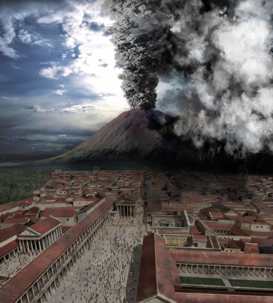 The Mount Vesuvius is only one player of the devastation at Pompeii. 