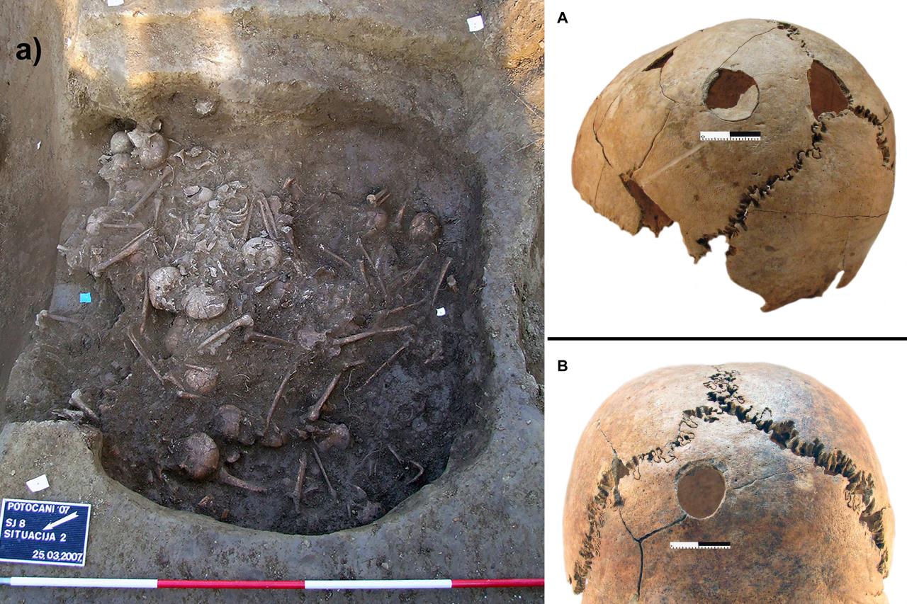 A 6,200-year-old mᴀss grave containing 41 people.