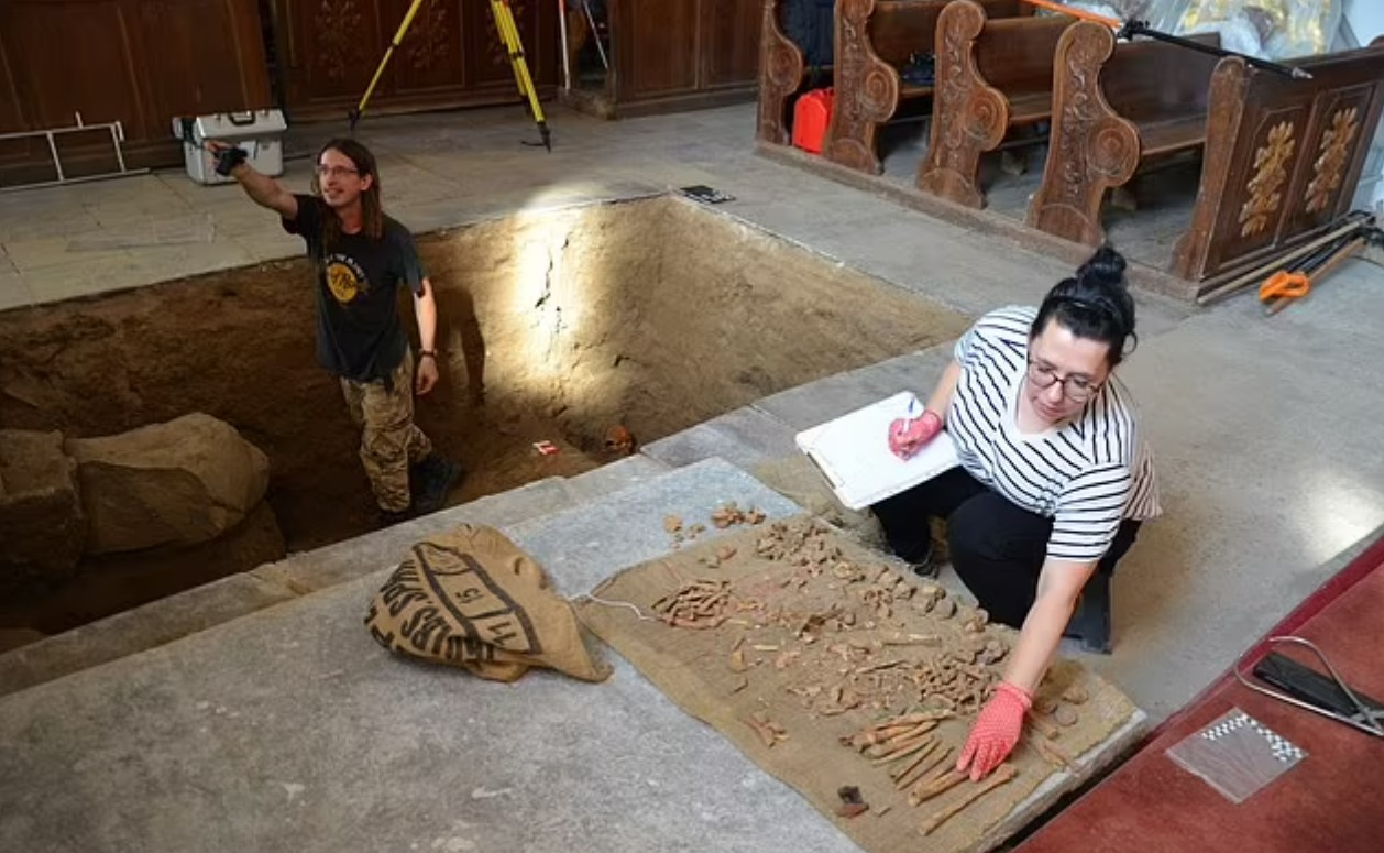 It was the first time a vampire tomb of this kind was discovered inside a church