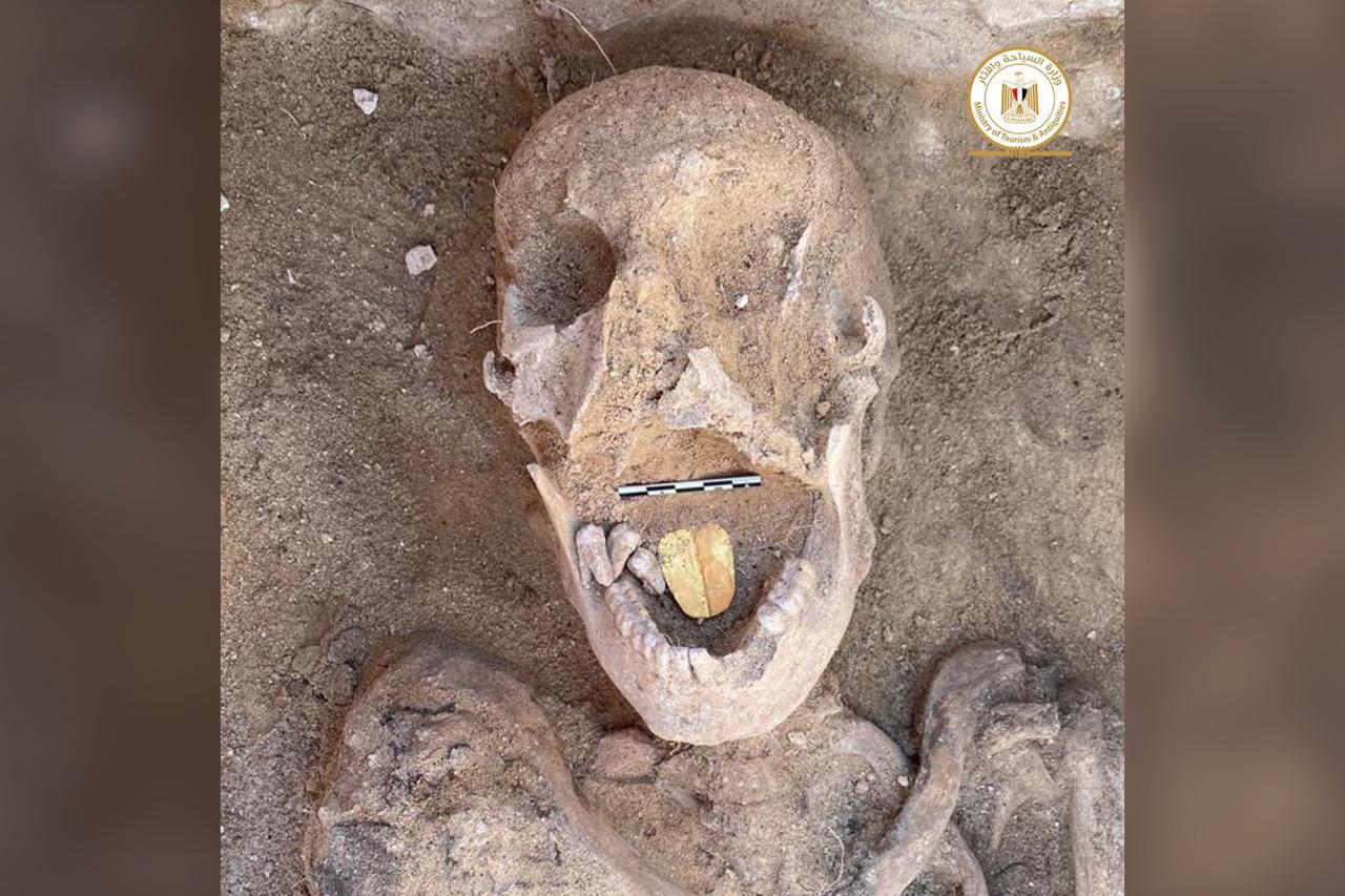 Archaeologists in Egypt uncover 2,000-year-old mummy with a gold tongue.