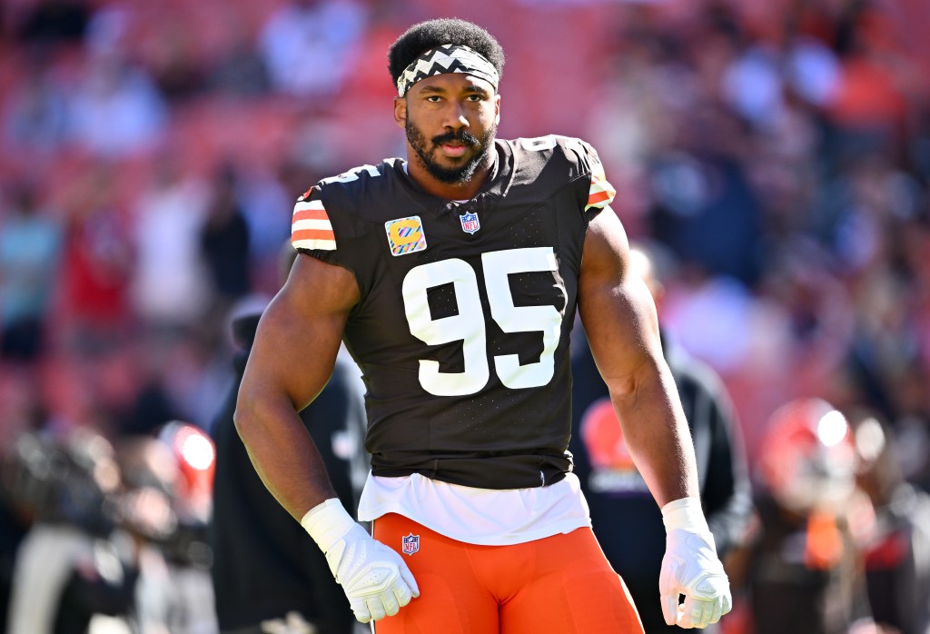 Browns defensive end Myles Garrett on Oct. 20, 2024.