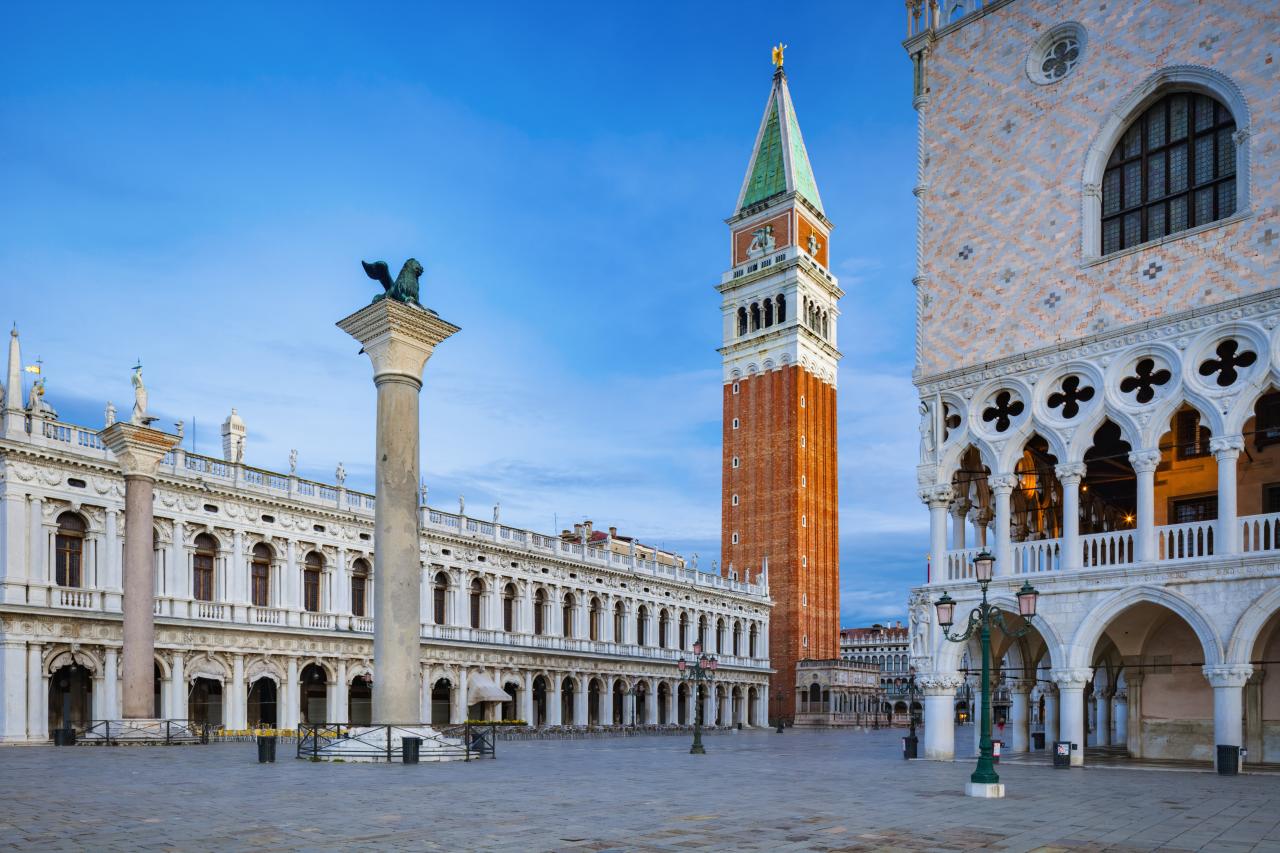 The winged lion of St Mark is the symbol of the city of Venice