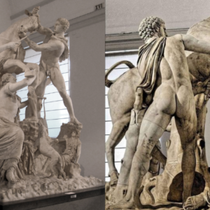 The Farnese Bull, originally at the Baths of Caracalla, now at the National Archaeological Museum in Naples, Italy